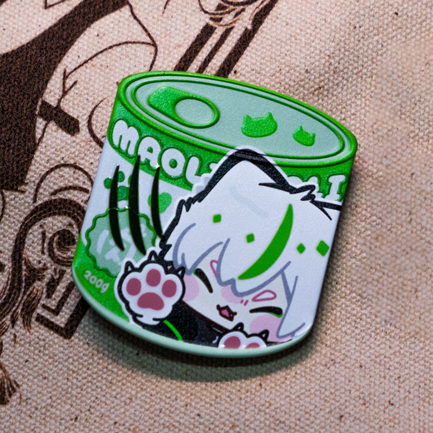 【NEW】魔王貓罐頭胸章